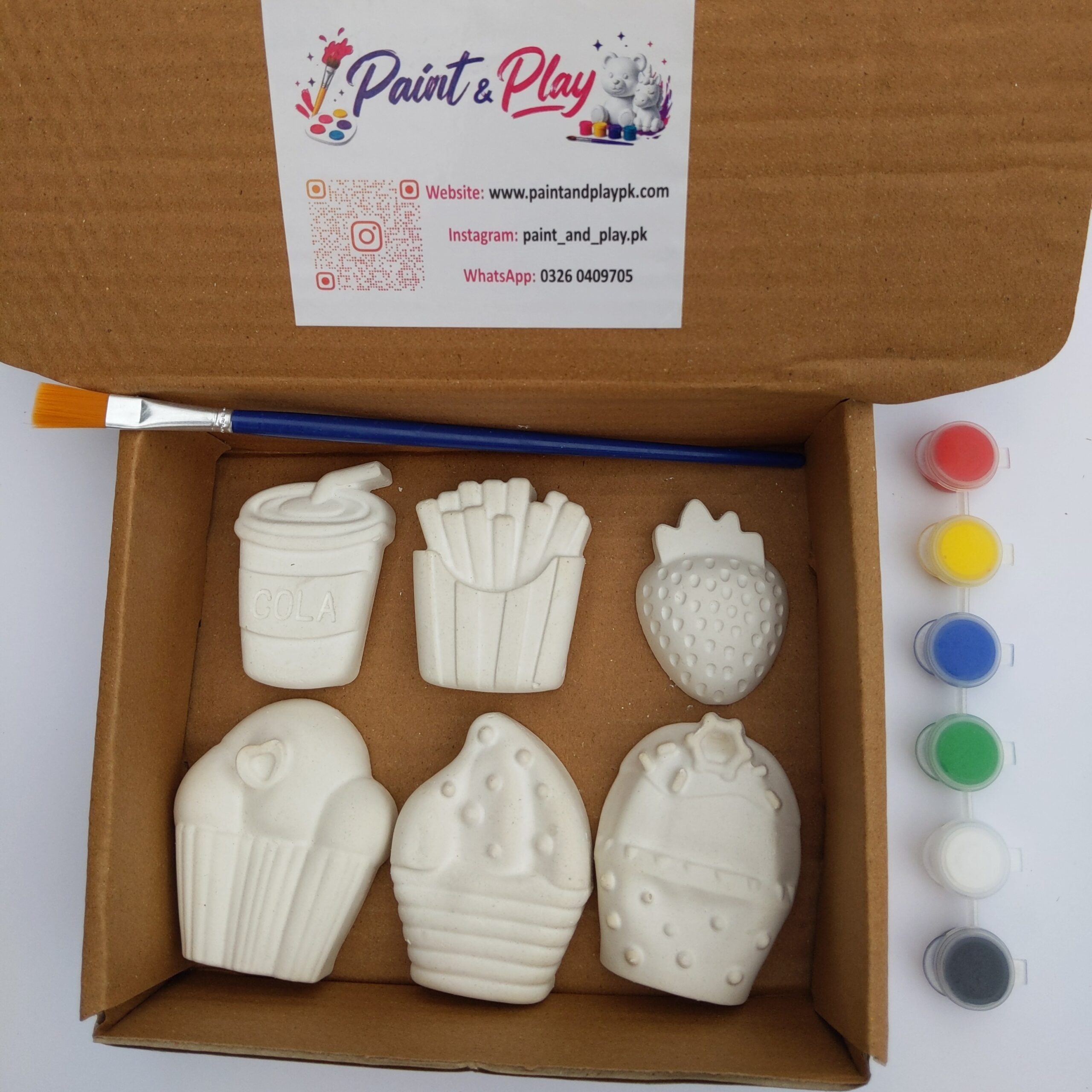 medium cupcake & fries painting kit medium cupcake & fries painting kit