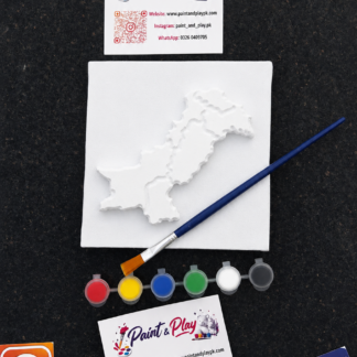 pakistan map paint & play canvas kit